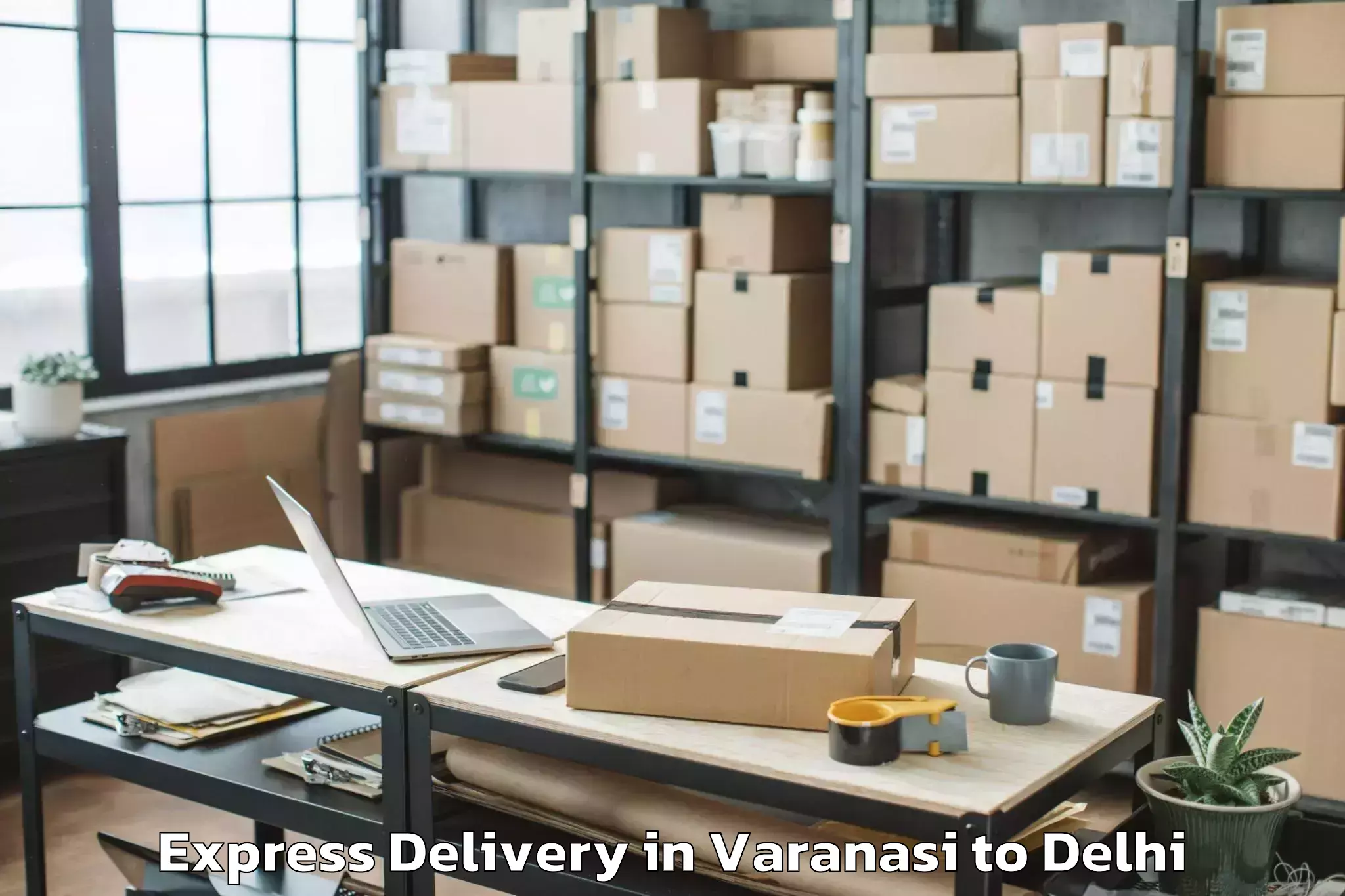 Expert Varanasi to Parsvnath Mall Inderlok Express Delivery